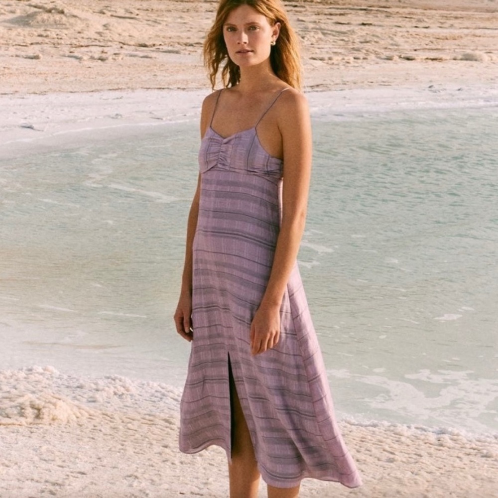 Madewell Tie Back Cami Dress Purple Size 2